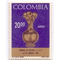 COLÔMBIA - 1967 - MINT - 5 SELOS AÉREOS - CONSELHO DE GESTÃO C.C.E.P.U.P.U BOGOTÁ
