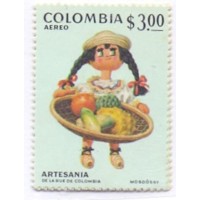 COLÔMBIA - NOVO - 3 SELOS AÉREOS - ARTESANATO