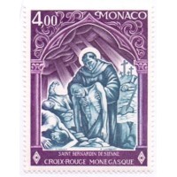 MÔNACO - 1974 - MINT - CRUZ VERMELHA - SÃO BERNADO DE SIENA - YT-1005 