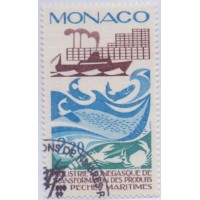 MÔNACO - 1985 - USADO - INDUSTRIA DO PEIXE E DE CRUSTACEOS - YT-1499