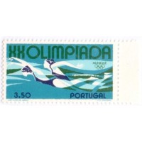 PORTUGAL - 1972 - JOGOS OLÍMPICOS DE MUNIQUE - 3,50 NATAÇÃO - YT-1159