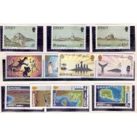 JERSEY - 1982 - MINT - CONJUNTO C/ 3 SÉRIES DO TEMA EUROPA