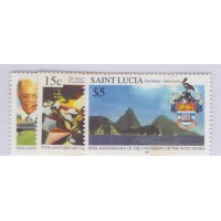 ST LUCIA - 1998 - NOVO - 3 SELOS - 50º ANIVERSÁRIO DA UNIVERSIDADE DAS ÍNDIAS OESTE