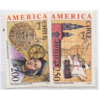 CHILE - MINT - RETRATO DE COLOMBO - YT-1138/39  - 1992