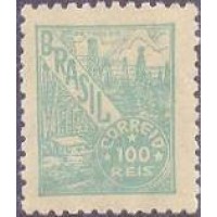 R-414 - 1941 - FILIGRANA CORREIO*BRASIL (P) VERTICAL - 100 RÉIS - MINT - GOMADO - RHM R$ 120,00 (24 UFs X R$ 5,00)