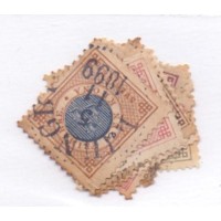SUÉCIA - 1886-1899 - USADO - SELOS 1872/1885 C/ CORNETA DO CORREIO NO VERSO E OSCAR II REI DA SUÉCIA E DA DINAMARCA - 9 SELOS - YT-0030/38