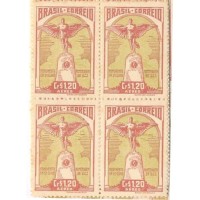 A-062 - QUADRA - 1947 - MONUMENTO A S. DUMONT - 2ª COLUNA - SEM GOMA - RHM R$ 24,00  (4,80 UFs X R$ 5,00)