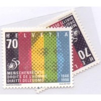 SUIÇA - 1998 - MINT - PAZ - CINQUENTENÁRIO DA DECLARAÇÃO UNIVERSAL DOS DIREITOS DO HOMEM - YT-1591