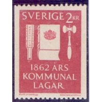 SUECIA - 1962 - MINT - CENTENÁRIO DA PROMULGAÇÃO DAS LEIS COMUNITÁRIAS - YT-494 