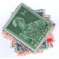 SUIÇA - 1941 - USADO - SÉRIE HISTÓRICA HERÓIS E CELEBRIDADES - SÉRIE 9 SELOS - YT-0358/366