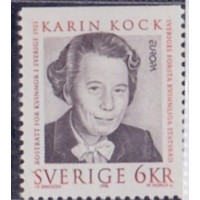 SUIÇA - 1996 - MINT - TEMA EUROPA - MULHERES FAMOSAS - KARIN KOCK - SÉRIE 2 SELOS - YT-1925