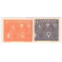 SUÉCIA - 1963 - NOVOS - INDUSTRIAS - 2 SELOS - YT-505/506