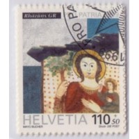 SUIÇA - 1999 - USADO - PRÓ PÁTRIA: BENS CULTURAIS E PAISAGENS - QUADRO - IGREJA - NAVIO - SÃO CRISTÓVÃO C/ O MENINO JESUS PINTURA - YT-1609/1612