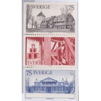 SUÉCIA - 1975 - MINT - ANO DO PATRIMÔNIO ARQUITETÔNICO EUROPEU - SÉRIE 5 SELOS SE-TENANT TIRADOS DO CARNCÊ - YT-887/91
