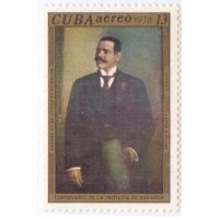 CUBA - 1978 - MINT - AÉREO - PERSONALIDADE / PINTURA: CENTENÁRIO DO LEVANTE DE BARÁGUA - RETRATO DE ANTÔNIO MACEO PINTADO POR A. MENOCAL - YT-A-278