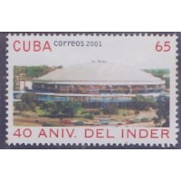 CUBA - 2001 - NOVO - ESPORTE - 40 ANOS DO INSTITUTO NACIONAL DO ESPORTE - SELO SEM GOMA - YT-3911A
