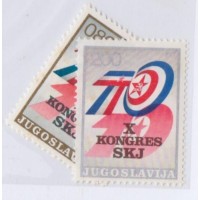 YUGOSLAVIA - 1974 - MINT - 3 SELOS - POLÍTICA Xº CONGRESSO DA LIGA COMUNISTA YUGOSLÁVIA - YT-1447/1449