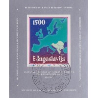 YUGOSLAVIA - 1988 - USADO - CONFERÊNCIA DOS PAÍSES BALCÃNICOS - MAPA - YT-BL-030