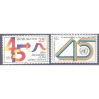 ONU - 1990 - ARTE - 2 SELOS - MINT