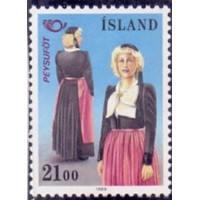 ISLANDIA - 1989 - MINT - NORDEN 89 - TRAJES TRADICIONAIS DOS PAÍSES NÓRDICOS - SÉRIE 2 SELOS - YT-652/53 