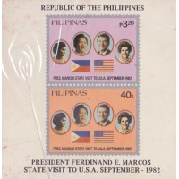 PHILIPINAS - 1982 - MINT - VISITA OFICIAL DO PRESIDENTE MARCOS AOS ESTADOS UNIDOS - YT-BL-16A