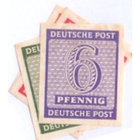 SAXE OCIDENTAL - 1945 - NOVO - ALGARISMOS - SÉRIE 4 SELOS - YT-01/04