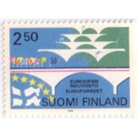FINLANDIA - 1989 - MINT - EUROPA ANEXO - 40º ANIVERSÁRIO DO CONSELHO DA EUROPA - PONTES SIMBÓLICAS - YT-1057