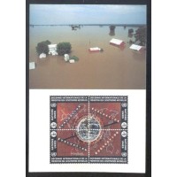ONU - 1994 - DECENIO INTERNACIONAL DA PREVENÇÃO DAS CATÁSTROFES NATURAIS - CONJUNTO DE 3 MÁXIMOS POSTAIS DIFERENTES DOS 3 BIRÔS