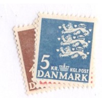 DINAMARCA - 1946 - NOVO - BRASÃO DA DINAMARCA - SÉRIE 3 SELOS NOVOS C/ CHARNEIRA NA GOMA LIMPA - YT-304/306 