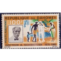 DAHOMEY - 1965 - NOVO - PERSONALIDADE - MORTE DO DOUTOR ALBERT SCHWEITZER - NOVO C/ PONTOS MINIMOS DE FERRUGEM - YT-Ae-35 