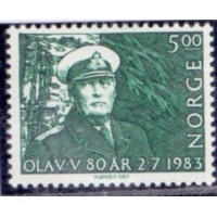 NORUEGA - 1983 - MINT - 80º ANIVERSÁRIO DO REI OLAV V - YT-845