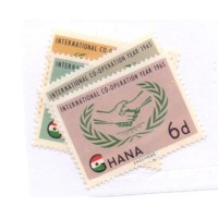 GHANA - 1965 - MINT - ANO DA COOPERAÇÃO INTERNACIONAL - SÉRIE 4 SELOS - YT-189/92 