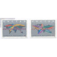 ONU VIENA - 1994 - 30 ANOS COMERCIO E DESENVOLVIMENTO - SÉRIE 2 SELOS NOVOS COM MANCHA LEVE DE FERRUGEM - Y 196/97