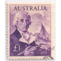 AUSTRÁLIA - 1963 - USADO - HISTÓRIA - SÉRIE CORRENTE - 1 E VIOLETA - GEORGE BASS - YT-0303