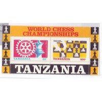 TANZÂNIA - 1986 - CAMPEONATO MUNDIAL DE LODUZ E ANIVERSÁRIO ROTARY - YT-BL-44