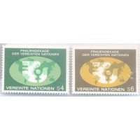 ONU VIENA - 1980 - DECÊNIO DAS NAÇÕES UNIDAS PARA MULHER - SÉRIE 2 SELOS MINT - Y 009/10