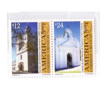 URUGUAI - 2001 - NOVO - TEMA AMÉRICA - BASILICA DO SAGRADO SACRAMENTO - YT-1977/78 