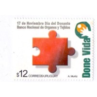 URUGUAY - 2002 - MINT - DIA DO DOADOR DE ORGÃO E TECIDOS - YT-2053