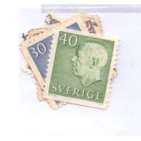 SUÉCIA - 1957 - USADO - SÉRIE CORRENTE GUSTADO VI ADOLFO - SÉRIE 5 SELOS E 3 VARIEDADE DE DENTEAÇÃO - 8 SELOS - YT-0419/423+419a+420+421a