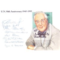ANTIGUA - 1995 - NOVO - BLOCO - PERSONALIDADE - 50 ANOS ONU - RETRATO DE ROOSEVELT - YT-BL-311
