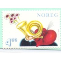 NORUEGA - MINT - INSTRUMENTO MUSICAL TROMPA COM CORAÇÃO