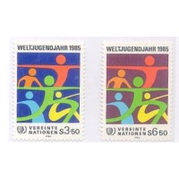 ONU VIENA - 1984 - MINT - ANO INTERNACIONAL DA JUVENTUDE - SÉRIE 2 SELOS - Y 45/46