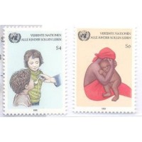 ONU VIENA - 1985 - MINT - SOBREVIVÊNCIA DA CRIANÇA - SÉRIE 2 SELOS - Y 53/54