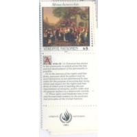 ONU VIENA - 1993 - MINT - DECLARAÇÃO UNIVERSAL DOS DIREITOS DO HOMEM - SÉRIE 6 SELOS COM LEGENDA DOS ART 29 E 30 EM FRANCÊS, INGLÊS E ALEMÃO - Y 166/71