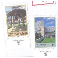 ONU VIENA - 1998 - MINT - SÉRIE REGULAR - SINO DA PAZ E SEDE ONU - SÉRIE 2 SELOS - Y 265/66