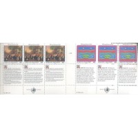 ONU VIENA - 1993 - MINT - DECLARAÇÃO DOS DIREITOS DO HOMEM SÉRIE DE 2 TRIPTICOS COM ARTIGO N. 29 E 30 DA DECLARAÇÃO EM INGLÊS, ALEMÃ E FRANCÊS - Y 166/71