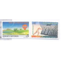 ONU VIENA - 1991 - MINT - INTERDIÇÃO DAS ARMAS QUÍMICAS - SÉRIE 2 SELOS - Y 127/28