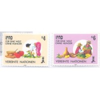 ONU VIENA - 1988 - MINT - DESENVOLVIMENTO AGRÍCOLA - SÉRIE 2 SELOS - Y 79/80