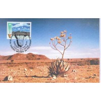 ONU VIENA - 1991 - MAXIMO POSTAL - NAMÍBIA: NASCIMENTO DE UMA NAÇÃO - MISSÃO CUMPRIDA - SÉRIE 2 SELOS COM VISITAS DA NAMÍBIA - SOBRE 2 POSTAIS ALUSIVOS - Y 122/123