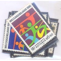 ONU VIENA - 1984 - NOVO - CONJUNTO C/ 6 SELOS C/ PONTOS DE FERRUGEM EM SÉRIES COMPLETAS E SELO ISOLADO - Y 38/42 + 45/46